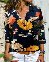 Load image into Gallery viewer, Women Casual Floral Print Design Long Sleeve Shirt freeshipping - Tyche Ace