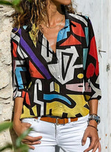 Load image into Gallery viewer, Women Casual Floral Print Design Long Sleeve Shirt freeshipping - Tyche Ace