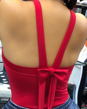 Load image into Gallery viewer, Women Casual Sleeveless Thick Strap Lip Print Backless Bowknot Design Tank Tops freeshipping - Tyche Ace
