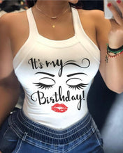 Load image into Gallery viewer, Women Casual Sleeveless Thick Strap Lip Print Backless Bowknot Design Tank Tops freeshipping - Tyche Ace