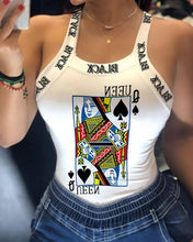 Load image into Gallery viewer, Women Casual Sleeveless Thick Strap Lip Print Backless Bowknot Design Tank Tops freeshipping - Tyche Ace