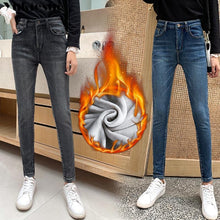 Load image into Gallery viewer, Women Casual Stretchy Warm High Waist Fleece Lined Skinny Slim Fit Denim Jeans freeshipping - Tyche Ace