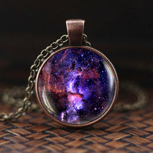 Load image into Gallery viewer, Women Charming Universe Glass Cabochon Galaxy Necklaces freeshipping - Tyche Ace