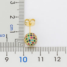 Load image into Gallery viewer, Women Colourful Crystal Ball Shaped Stud Earrings freeshipping - Tyche Ace