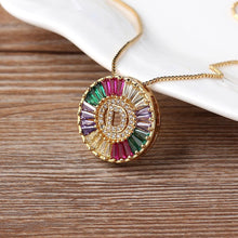 Load image into Gallery viewer, Initial Letter Colourful Women's Pendant Necklaces freeshipping - Tyche Ace