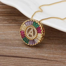 Load image into Gallery viewer, Initial Letter Colourful Women's Pendant Necklaces freeshipping - Tyche Ace