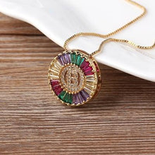 Load image into Gallery viewer, Initial Letter Colourful Women's Pendant Necklaces freeshipping - Tyche Ace
