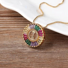 Load image into Gallery viewer, Initial Letter Colourful Women's Pendant Necklaces freeshipping - Tyche Ace