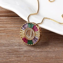 Load image into Gallery viewer, Initial Letter Colourful Women's Pendant Necklaces freeshipping - Tyche Ace