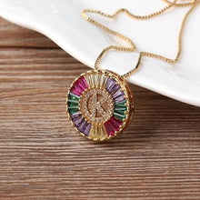 Load image into Gallery viewer, Initial Letter Colourful Women's Pendant Necklaces freeshipping - Tyche Ace