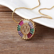 Load image into Gallery viewer, Initial Letter Colourful Women's Pendant Necklaces freeshipping - Tyche Ace