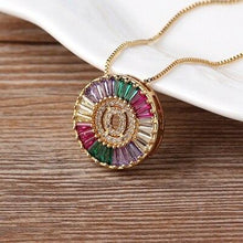Load image into Gallery viewer, Initial Letter Colourful Women's Pendant Necklaces freeshipping - Tyche Ace