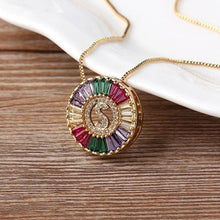 Load image into Gallery viewer, Initial Letter Colourful Women's Pendant Necklaces freeshipping - Tyche Ace