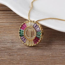 Load image into Gallery viewer, Initial Letter Colourful Women's Pendant Necklaces freeshipping - Tyche Ace