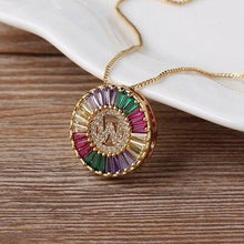 Load image into Gallery viewer, Initial Letter Colourful Women's Pendant Necklaces freeshipping - Tyche Ace