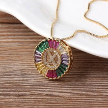 Load image into Gallery viewer, Initial Letter Colourful Women's Pendant Necklaces freeshipping - Tyche Ace