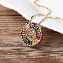Load image into Gallery viewer, Initial Letter Colourful Women's Pendant Necklaces freeshipping - Tyche Ace