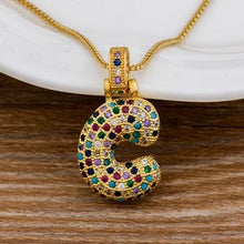 Load image into Gallery viewer, Women Colourful Letter Initials Pendant Necklaces freeshipping - Tyche Ace