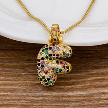 Load image into Gallery viewer, Women Colourful Letter Initials Pendant Necklaces freeshipping - Tyche Ace