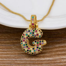 Load image into Gallery viewer, Women Colourful Letter Initials Pendant Necklaces freeshipping - Tyche Ace