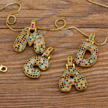 Load image into Gallery viewer, Women Colourful Letter Initials Pendant Necklaces freeshipping - Tyche Ace