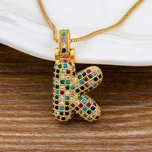 Load image into Gallery viewer, Women Colourful Letter Initials Pendant Necklaces freeshipping - Tyche Ace