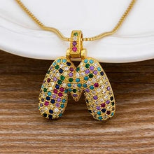Load image into Gallery viewer, Women Colourful Letter Initials Pendant Necklaces freeshipping - Tyche Ace