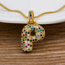 Load image into Gallery viewer, Women Colourful Letter Initials Pendant Necklaces freeshipping - Tyche Ace