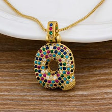 Load image into Gallery viewer, Women Colourful Letter Initials Pendant Necklaces freeshipping - Tyche Ace