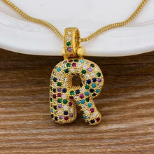 Load image into Gallery viewer, Women Colourful Letter Initials Pendant Necklaces freeshipping - Tyche Ace