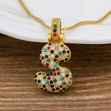Load image into Gallery viewer, Women Colourful Letter Initials Pendant Necklaces freeshipping - Tyche Ace
