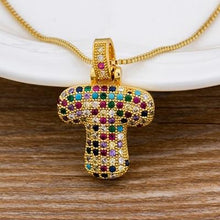 Load image into Gallery viewer, Women Colourful Letter Initials Pendant Necklaces freeshipping - Tyche Ace