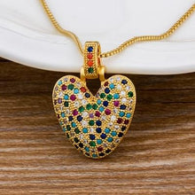 Load image into Gallery viewer, Women Colourful Letter Initials Pendant Necklaces freeshipping - Tyche Ace