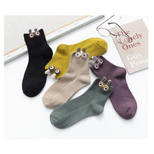 Load image into Gallery viewer, Women Cotton 3D Big Googly Eyes Cartoon Design Happy Socks freeshipping - Tyche Ace