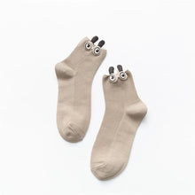 Load image into Gallery viewer, Women Cotton 3D Big Googly Eyes Cartoon Design Happy Socks freeshipping - Tyche Ace