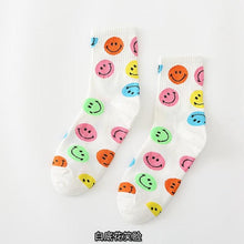 Load image into Gallery viewer, Women Crew Smiley Face  Cotton Happy Socks freeshipping - Tyche Ace