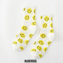 Load image into Gallery viewer, Women Crew Smiley Face  Cotton Happy Socks freeshipping - Tyche Ace