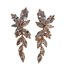 Load image into Gallery viewer, Women Crystal Flower Long Drop Earrings & Necklaces freeshipping - Tyche Ace