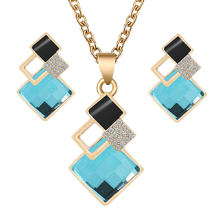 Load image into Gallery viewer, Women Crystal Pendants Necklace Earrings Sets freeshipping - Tyche Ace