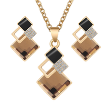 Load image into Gallery viewer, Women Crystal Pendants Necklace Earrings Sets freeshipping - Tyche Ace