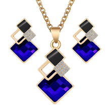 Load image into Gallery viewer, Women Crystal Pendants Necklace Earrings Sets freeshipping - Tyche Ace