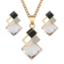 Load image into Gallery viewer, Women Crystal Pendants Necklace Earrings Sets freeshipping - Tyche Ace