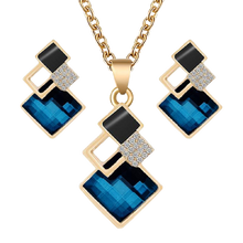 Load image into Gallery viewer, Women Crystal Pendants Necklace Earrings Sets freeshipping - Tyche Ace