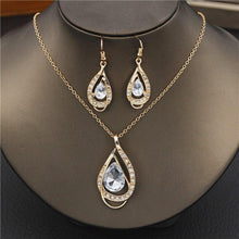 Load image into Gallery viewer, Women Crystal Rhinestone Pendants Necklaces Earrings Sets freeshipping - Tyche Ace