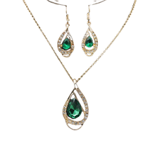 Load image into Gallery viewer, Women Crystal Rhinestone Pendants Necklaces Earrings Sets freeshipping - Tyche Ace