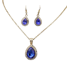 Load image into Gallery viewer, Women Crystal Rhinestone Pendants Necklaces Earrings Sets freeshipping - Tyche Ace