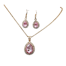 Load image into Gallery viewer, Women Crystal Rhinestone Pendants Necklaces Earrings Sets freeshipping - Tyche Ace