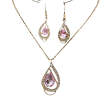 Load image into Gallery viewer, Women Crystal Rhinestone Pendants Necklaces Earrings Sets freeshipping - Tyche Ace