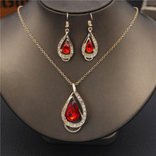 Load image into Gallery viewer, Women Crystal Rhinestone Pendants Necklaces Earrings Sets freeshipping - Tyche Ace