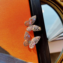 Load image into Gallery viewer, Women Cubic Zirconia Rhinestone Studded Smart Butterfly Earrings freeshipping - Tyche Ace
